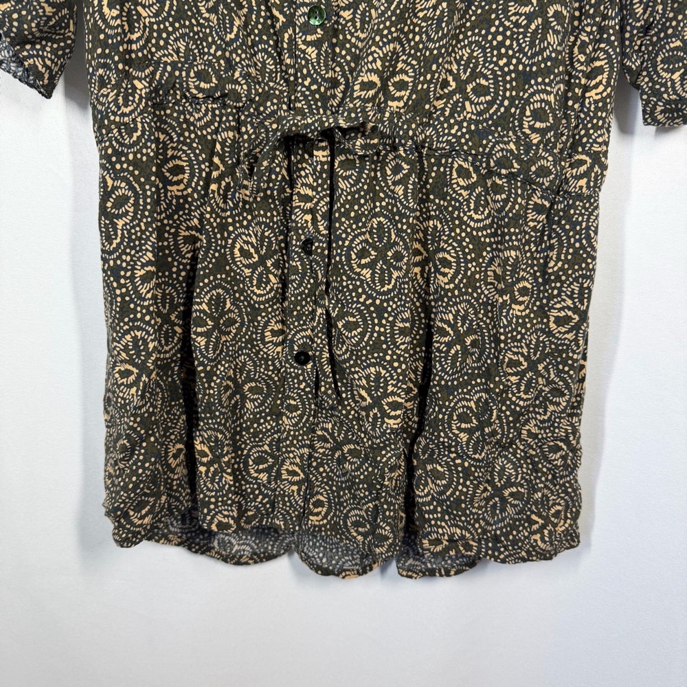 Sanctuary | Tunic Top Cinched Waist Belt Printed Button Down Women's Size Small - Picture 4 of 10